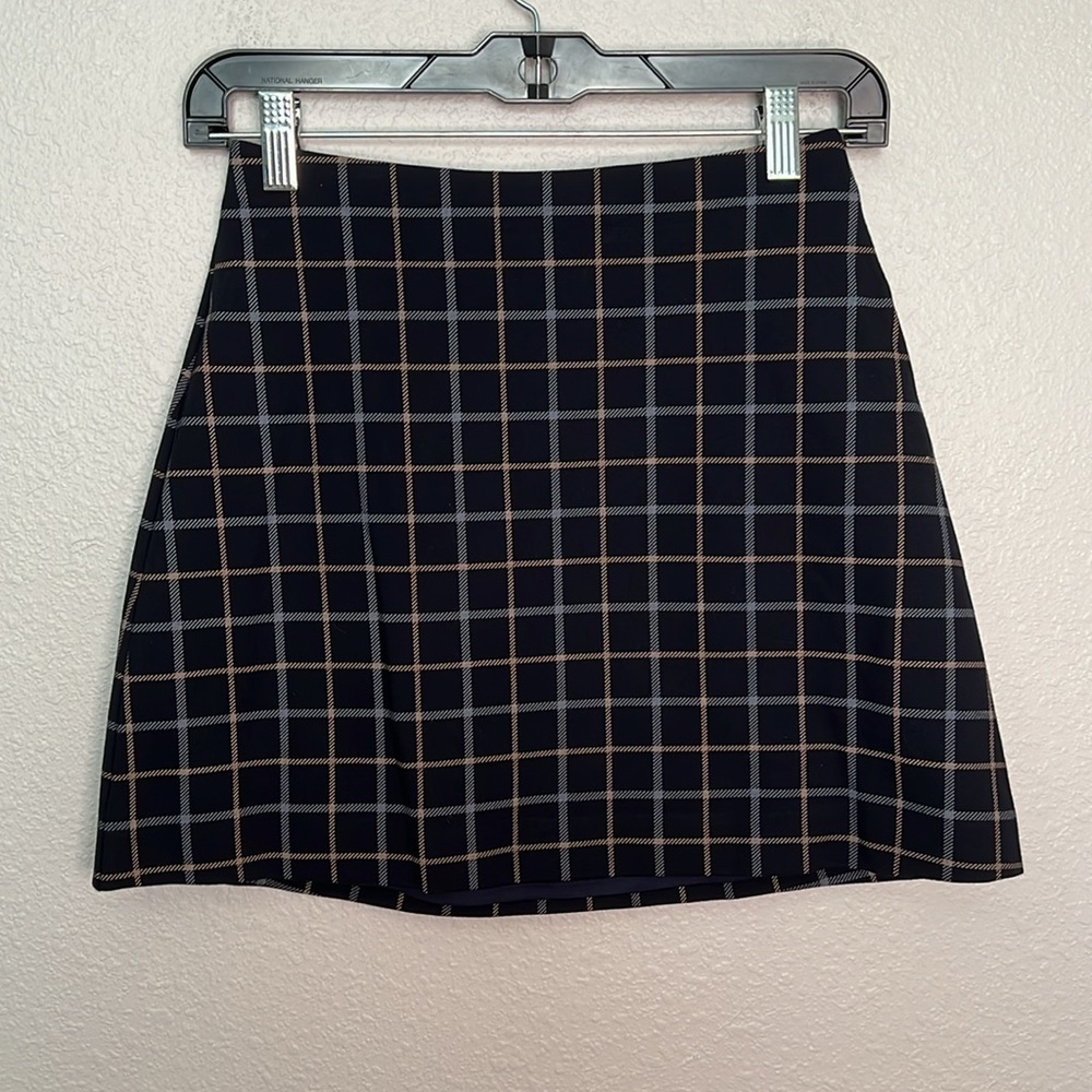 Express Mini Skirt Blue Plaid Size XXS - Picture 5 of 6